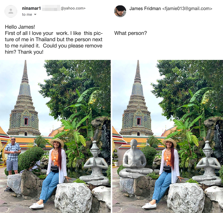 Hilarious Photoshop Edits By Master Troll James Fridman Who Takes Photo Requests Too Literally